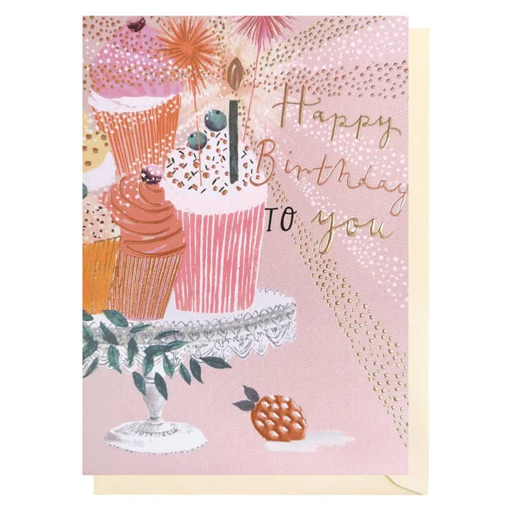Cupcake Birthday | Female Birthday | Happy Birthday for wholesale by Louise Tiler