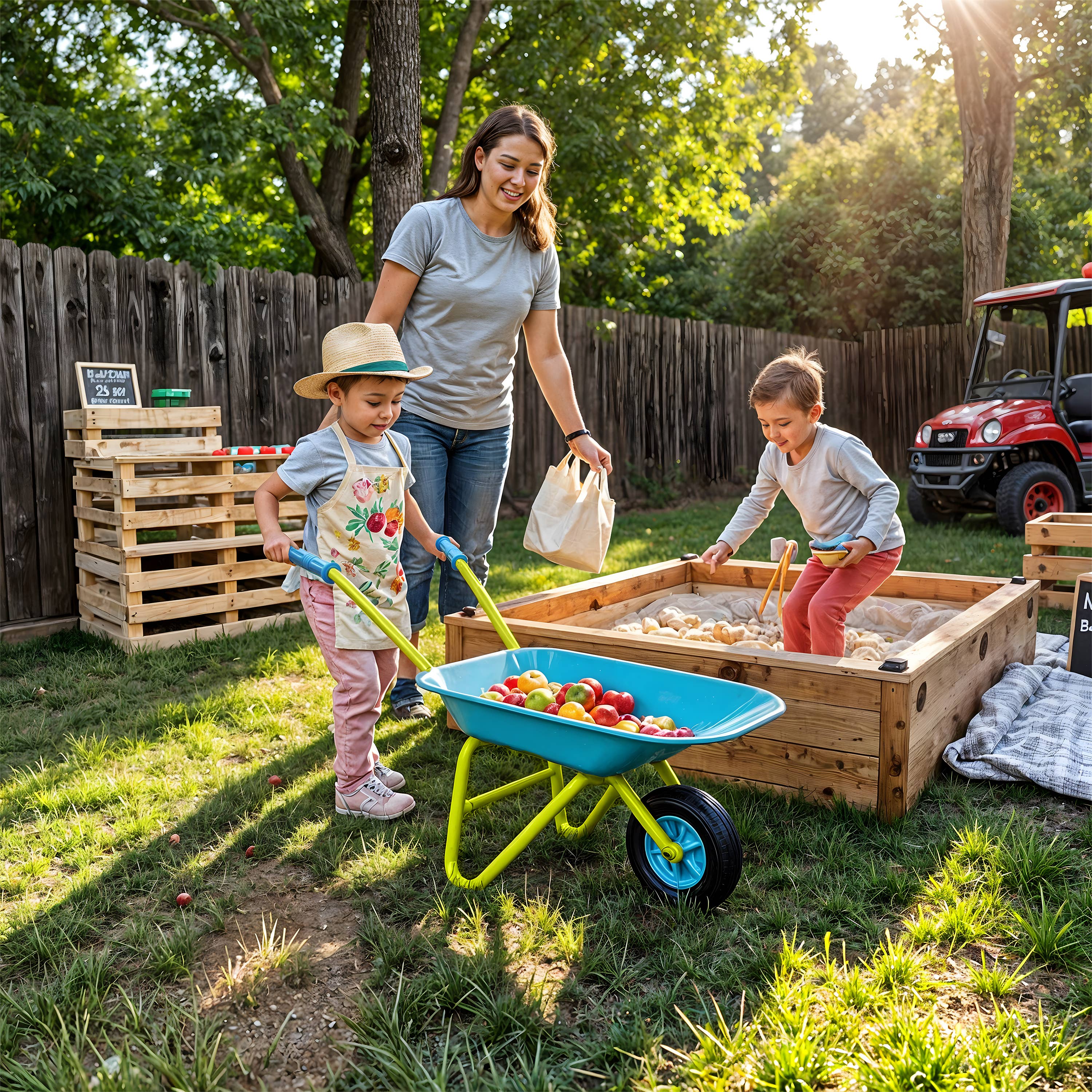 G & F Products - Wholesale Toy set – Kids - Kids Metal Wheelbarrow Durable, Easy-to-Assembly Toy For Fun8