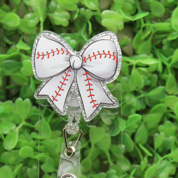 Portatarjetas/Identificador con Carrete de Lazo de Béisbol para venta al por mayor de Hylidae Boutique