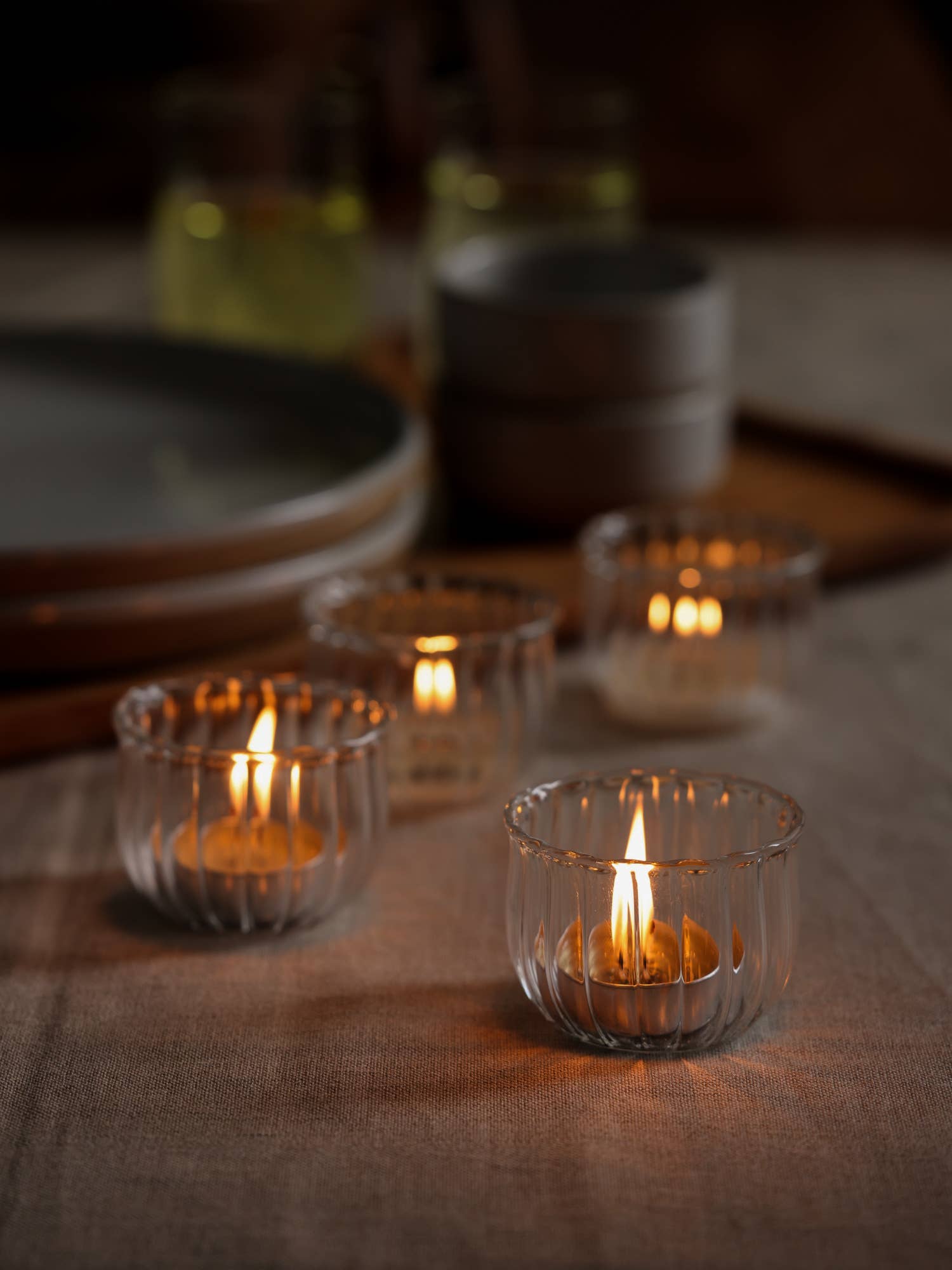 Fleck - Wholesale Candle Holder - Kira glass votives, Set of 43