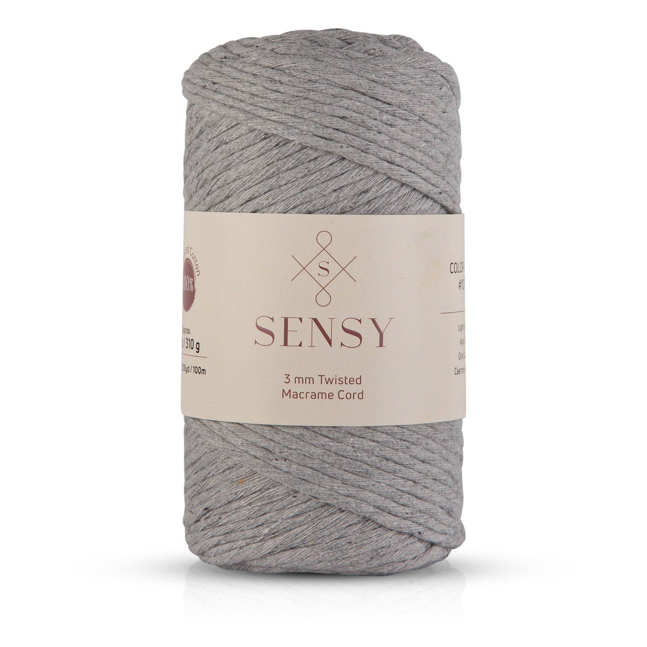 Sensy - Wholesale Yarn - Sensy Premium 3mm - 109 Yards 100% Recycled Cotton Single Strand Macrame Cord16