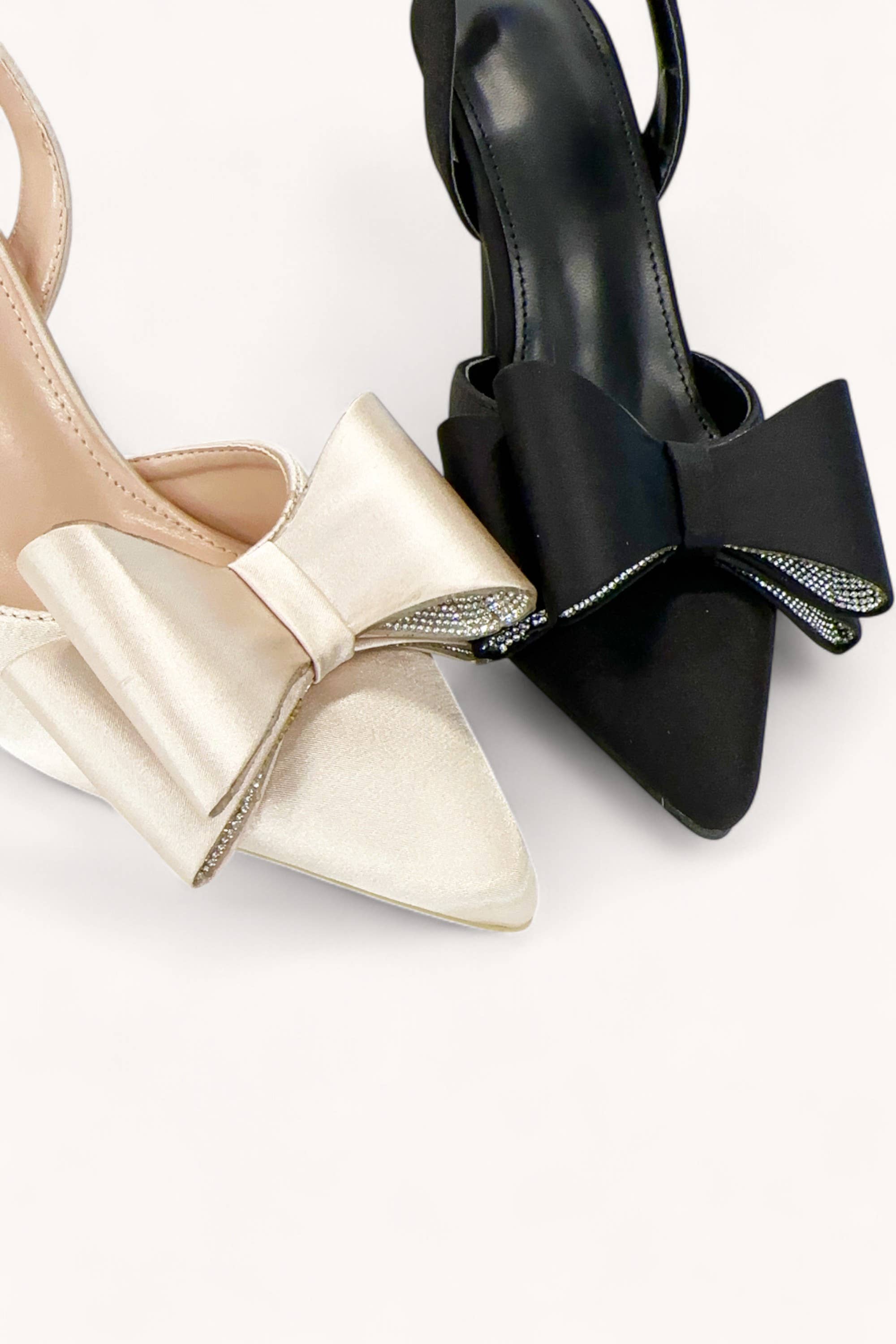 CCOCCI - Wholesale High Heels - Women's - JACE-81 SATIN BOW HIDDEN RHINESTONE POINTED TOE HEELS2