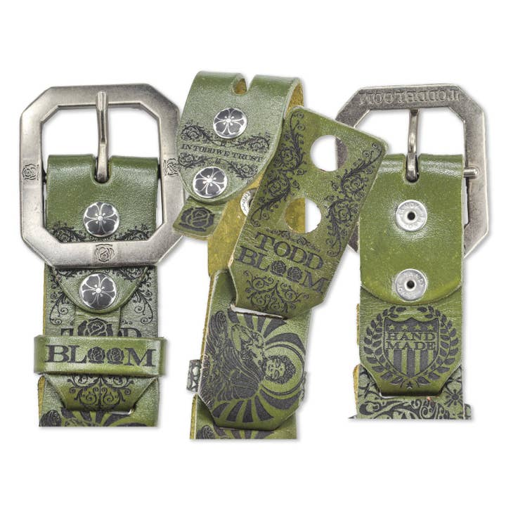 TODD BLOOM - Wholesale Belt - Unisex - BUDDHA XI-FULL GRAIN LEATHER BELT