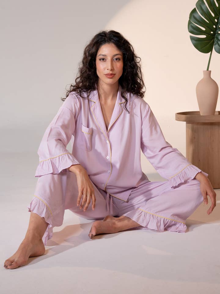Purple Daynaps Pajama for wholesale by Carolina Benoit