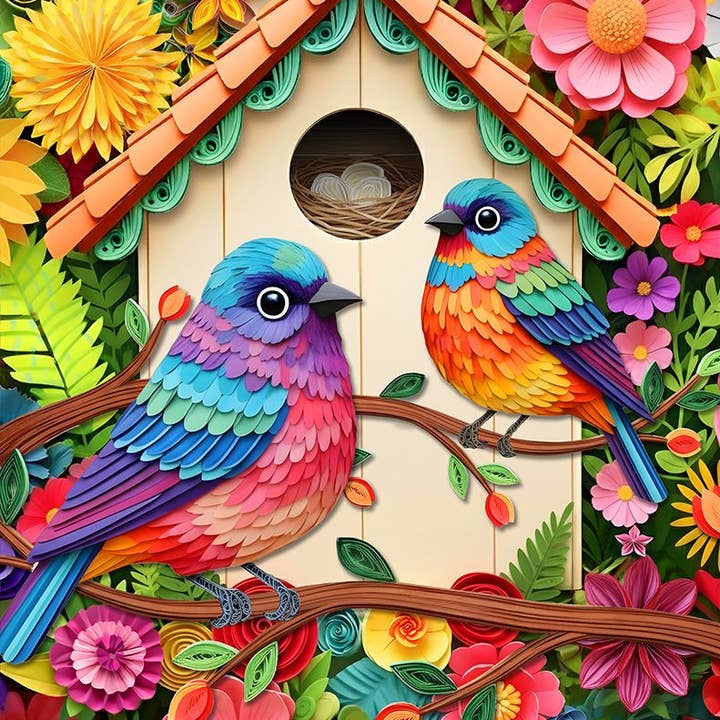 Blooming Birds 1000 Piece Jigsaw Puzzle for wholesale by Springbok Puzzle
