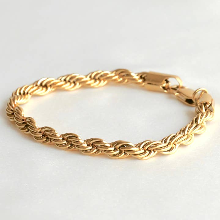 Blueyejewelry - Wholesale Link & Chain Bracelet - Bold 18k Gold Bracelets - Waterproof Thick Chain Bracelets10