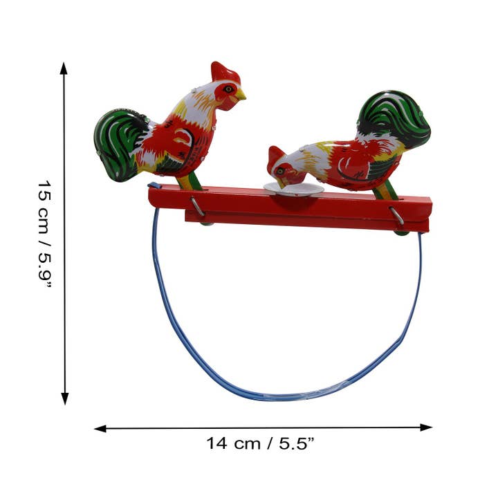 Tribal Trade GmbH – wholesale Dekorativ statyett – Tennleksak med pickande tuppar4