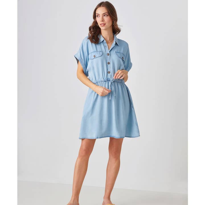 Tencel Everyday Shirt Dress for wholesale by Charlie Paige