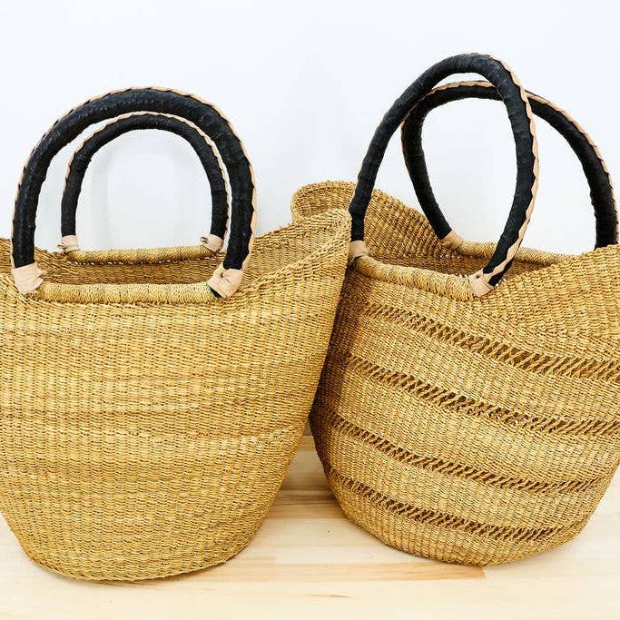 Gitzell FairTrade - Wholesale Grocery/Shopping Bag - U-Shopper Tote Basket Bag, Natural2