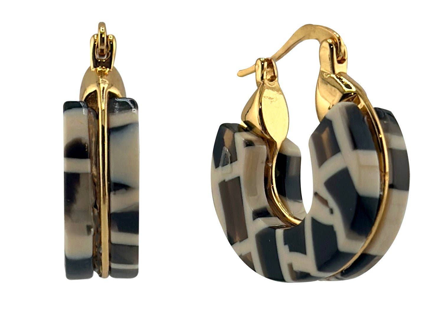 MiMi Wholesale - Wholesale Dangle Earrings - 14K Small Chunky Resin Pincatch Dangle Earrings1