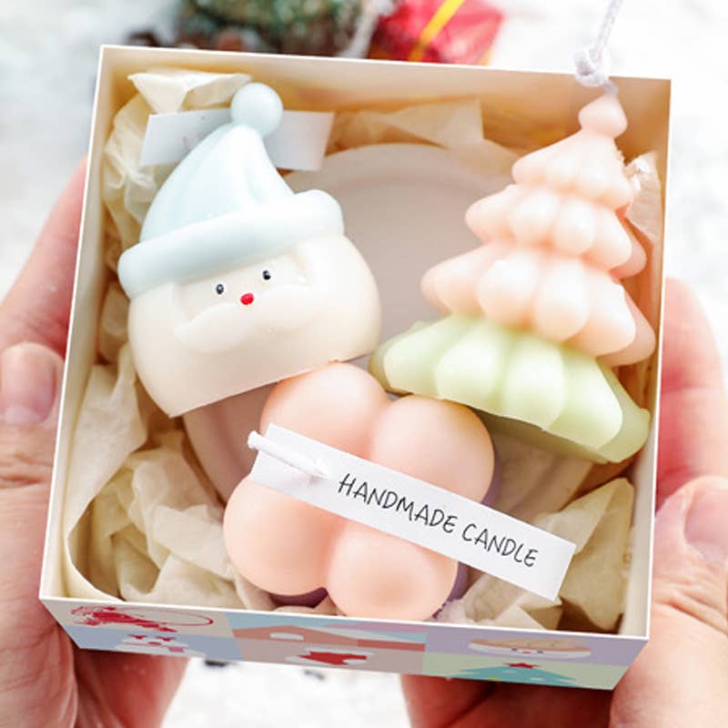 Candles Meta - Wholesale Novelty Candle - Christmas Eve Macaron Color Aromatherapy Candle Gift Set1