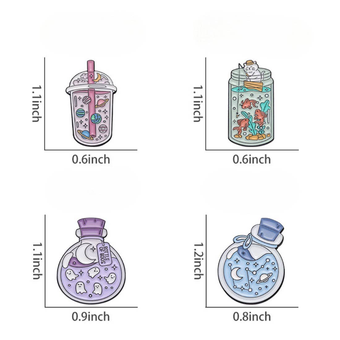 Magia Design - Wholesale Lapel Pin/Button - Whimsical Potion & Planet Enamel Pin10