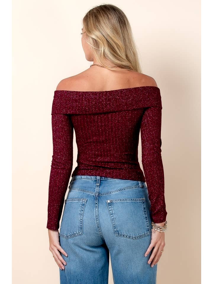 Nylon Apparel - Wholesale Knit Top - Women's - T680-SD-Debora Off Shoulder Knit Top16