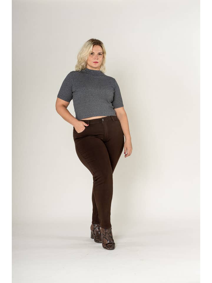 Nina Carter - Wholesale Pants - Women's - Curve Plus Size Ultra Comfort and Stretch Push Up P61112