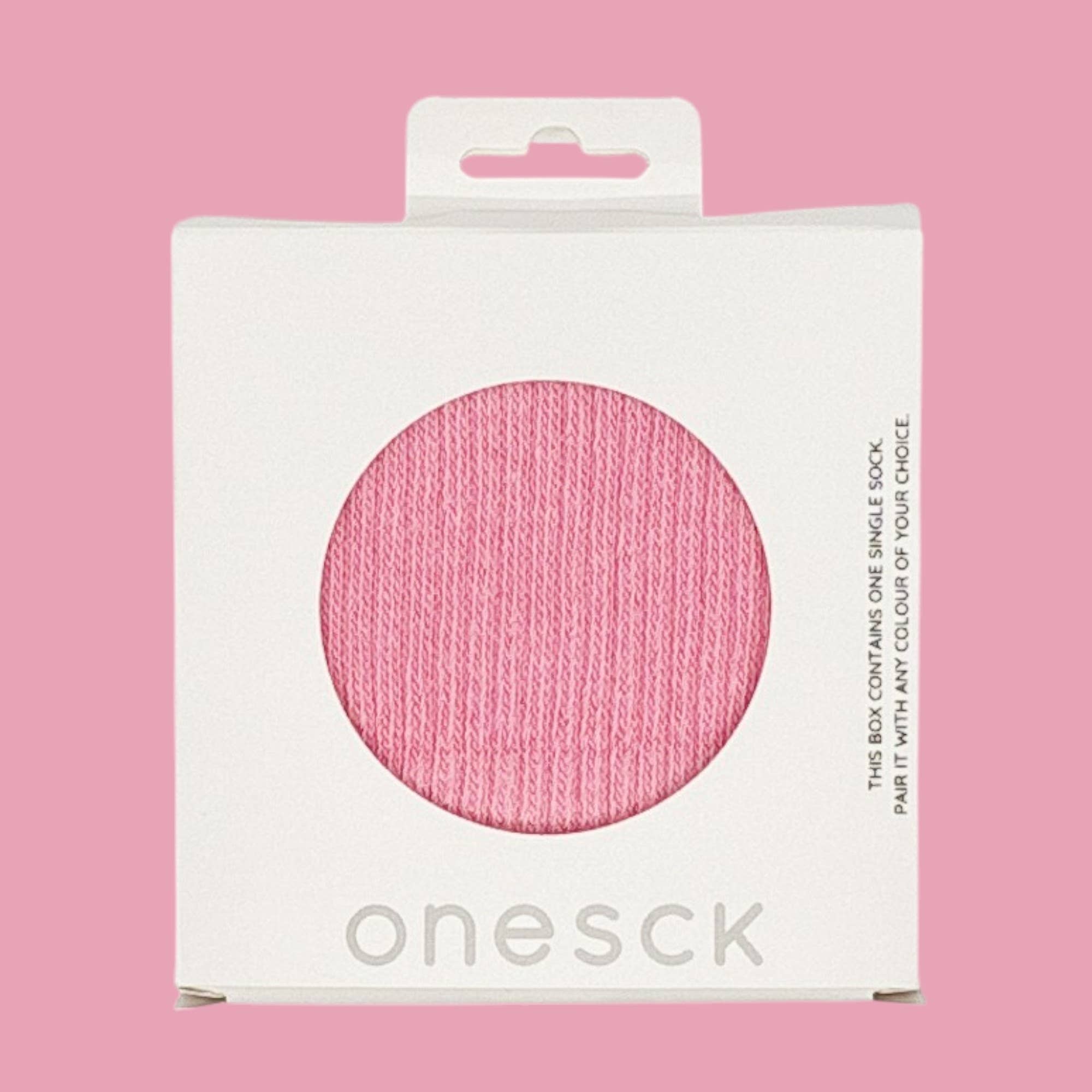 ONESCK – Engroshandel Strømper - Unisex – Ribbet Enkelt Sok | Slikkepind Pink Sok | Varm & Hyggelig Gaveidé0
