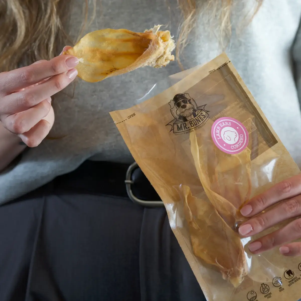 Mr.Bones - Natural Pet Products – wholesale Pet treats – Dog – Natural snack for dogs - Lamb Ear1