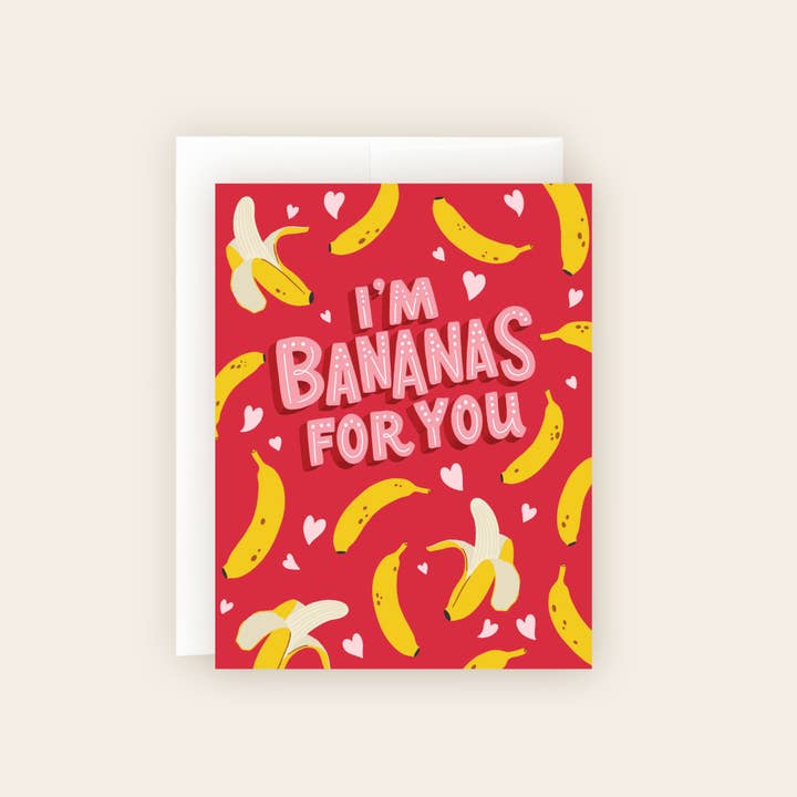 Molly Marie Pea - Wholesale Valentine's Day Card - I'm Bananas For You Valentine Card