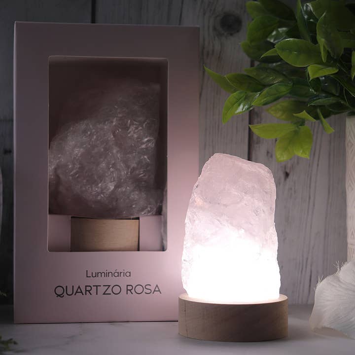 Natures Artifacts Inc - Wholesale Accent/Desk Lamp - Rose Quartz LED Lamp 2