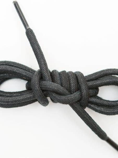 Innovarix - Wholesale Shoelaces – Unisex - KIWI Waxed Black Round Shoe Laces 2 Pairs - 27''3