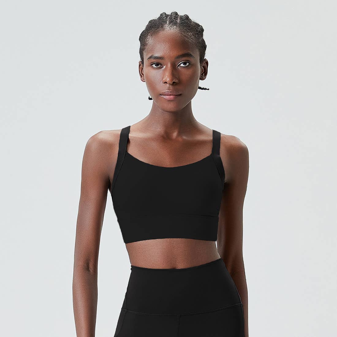 Sodalemon - Wholesale Sports Bra - Women's - Full Coverage With Wide Straps Contrast Color Sports Bra0