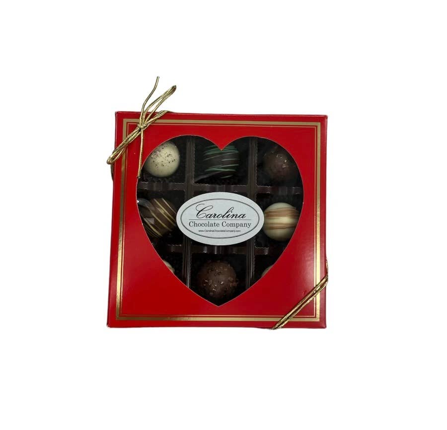 Carolina Chocolate Company - Wholesale Chocolate box - 9 Piece Heart Box (Seasonal)