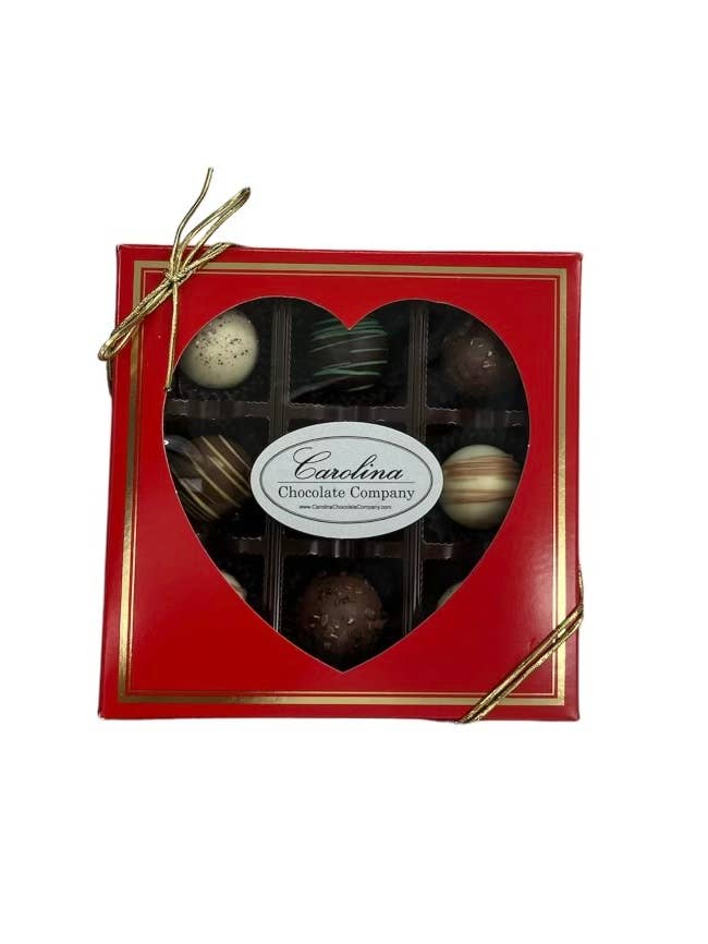 9 Piece Heart Box (Seasonal) for wholesale by Carolina Chocolate Company