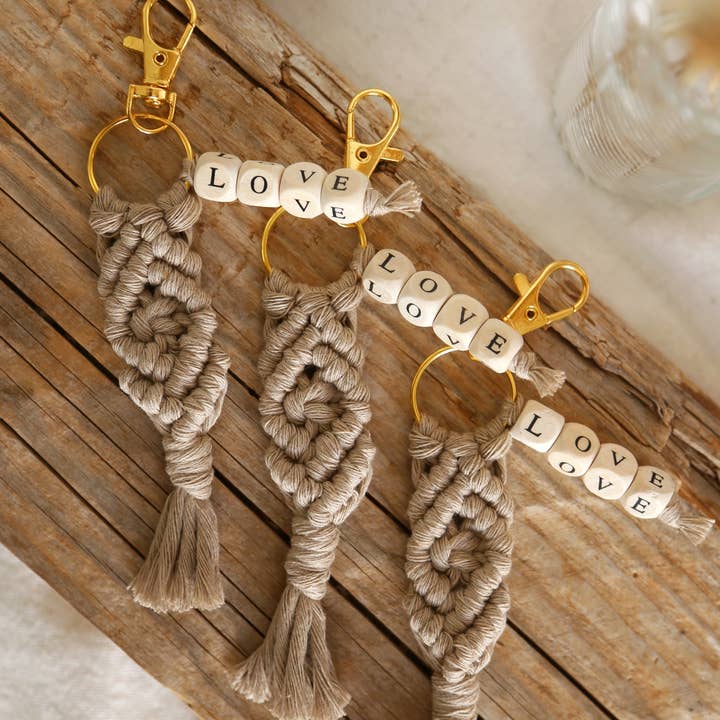 The Frenchie Knot - Wholesale Keychain - Women's - Macrame love keychains5