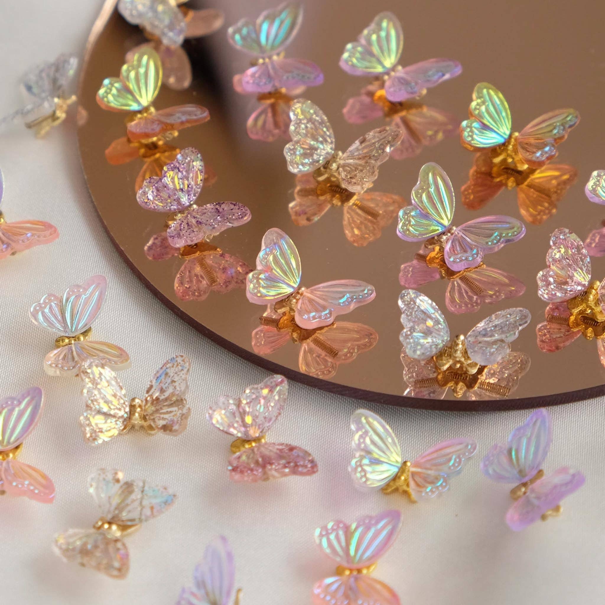 Moon Bunny - Wholesale Craft supplies - Glitter Holographic Butterflies6