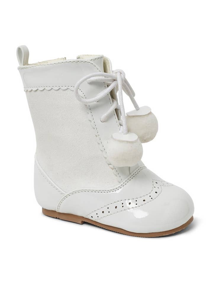 Sevva Ltd. - Wholesale Boots – Child - Sienna Faux Suede and Patent Leather Ankle Boots for Kids2