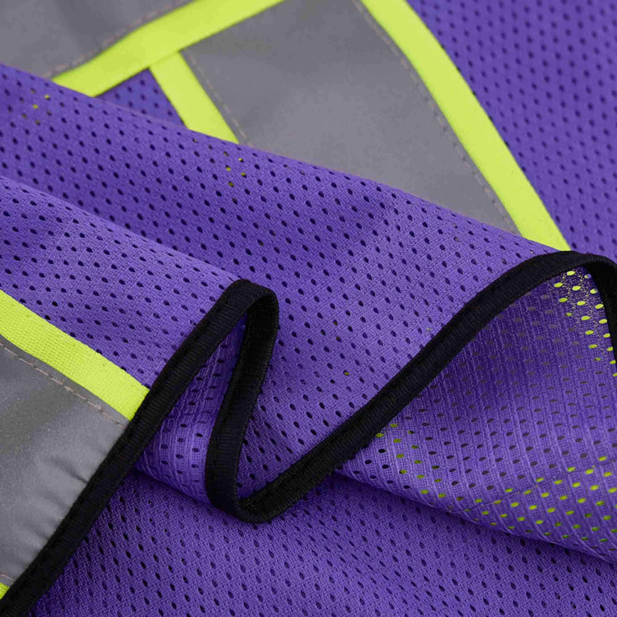 3C Products – wholesale Safety vest – Unisex – SV2590 Deluxe Purple Cool Mesh Safety Vest W/ ID Pocket9