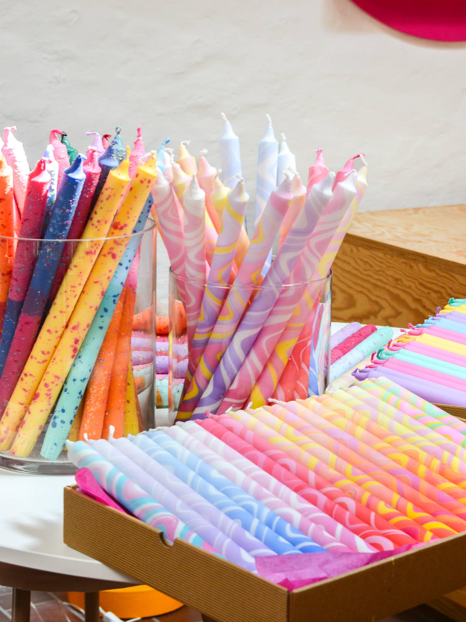 Nordtrice - Wholesale Tapered Candle/Candlestick - Taper candles (Long)- spring marble decorations 35 cm!7