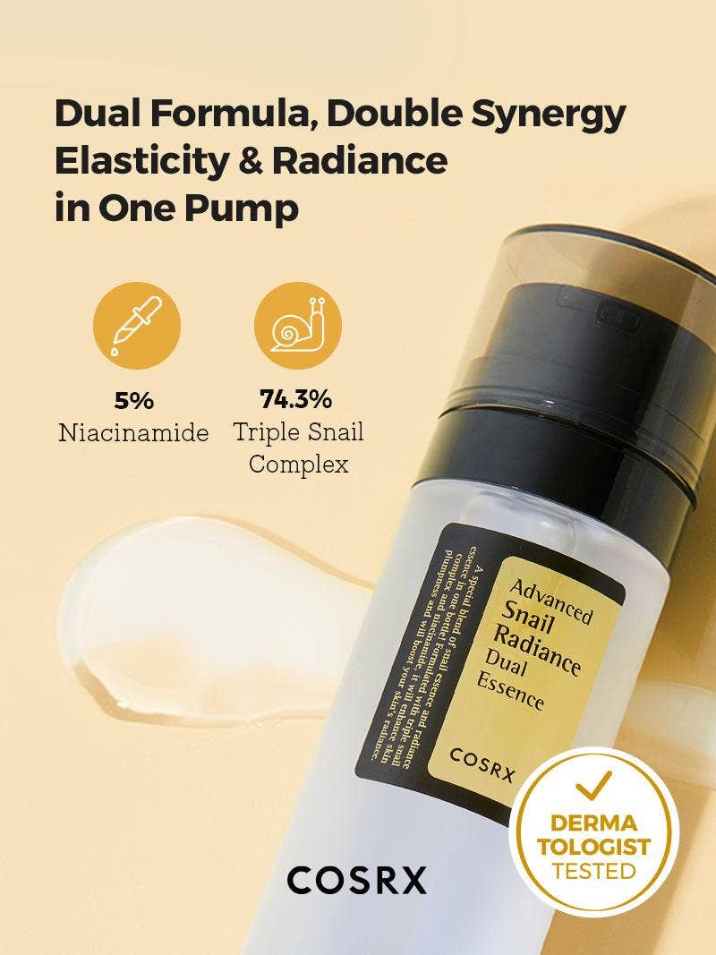 Kosmic - Kbeauty Skincare – wholesale Facial serum/concentrate – [COSRX] ADVANCED SNAIL RADIANCE DUAL ESSENCE 80ML7