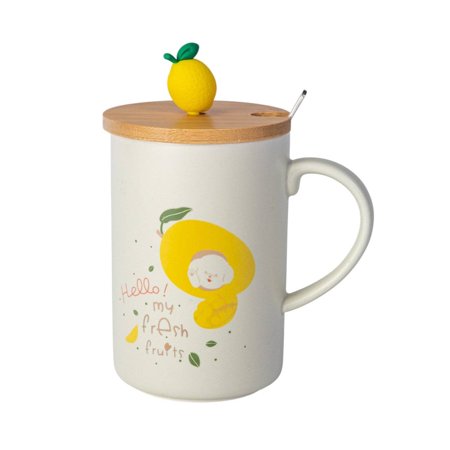 Urban Tokyo - Wholesale Coffee Mug - Lemon 12oz Mug With Lid and Spoon (10/30)0
