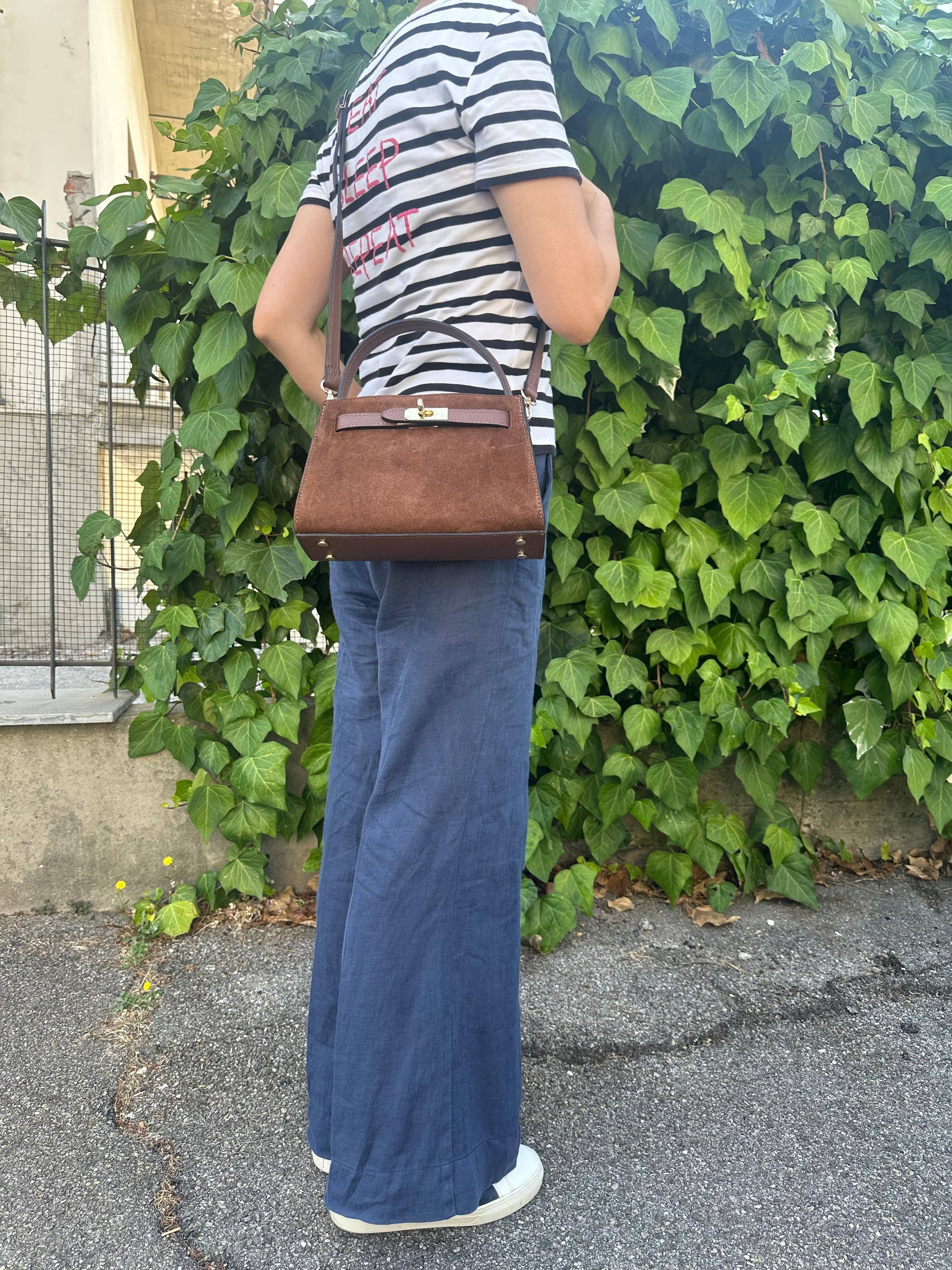 Zhade - Wholesale Top Handle Bag - Women's - AMELIA small- suede3