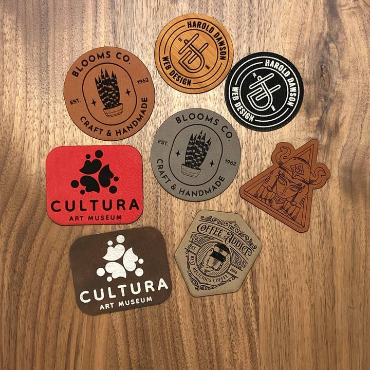 VRTX Laserworks Studio - Wholesale Patch - Custom Leatherette Patches with Hot Press adhesive, up to 4"