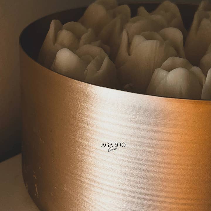 Agaboo Candle - Wholesale Novelty Candle - Huge 40oz Floral Vase Candle with tulips 40 oz - Container11