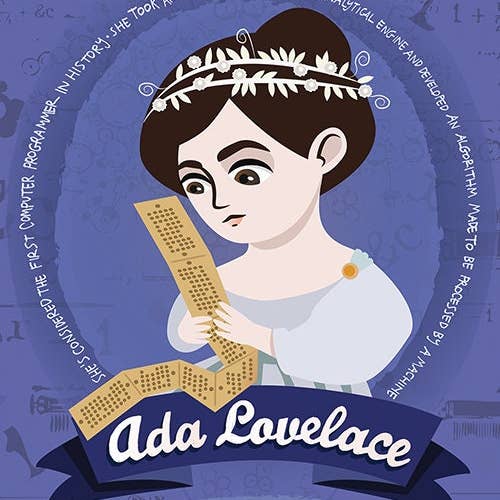 Vetenskapsaffisch, Ada Lovelace, Kvinnor i naturvetenskap, Matematik för wholesale av Irene Renon illustrations