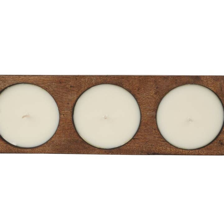 My Amigos Imports - Wholesale Candle Holder - Three Hole Cheese Mold-Candle Ready-17 x 5 inches-2 Colors1