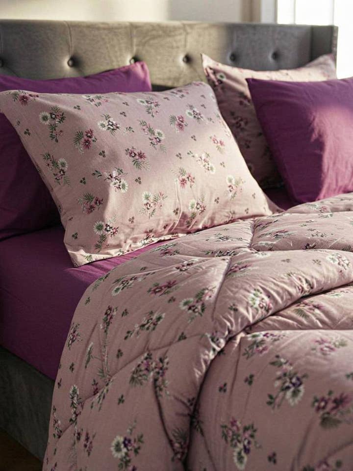 Conjunto de Mantas de Algodão Roxo por atacado de Ortum Life