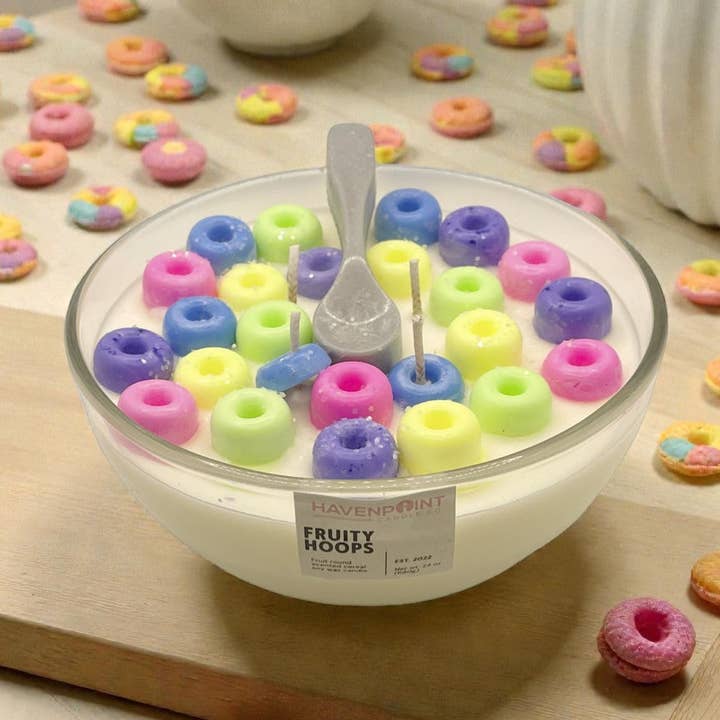 Fruity Hoops – Decorative Candle for wholesale by Havenpoint Candle Company