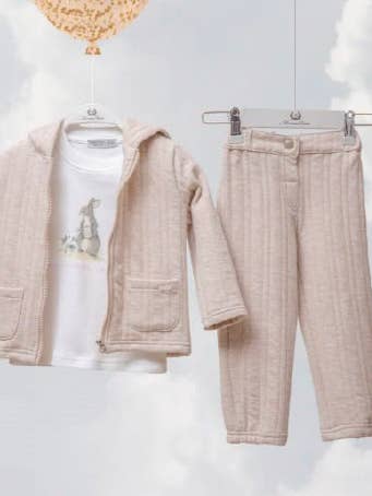 3-teiliges Baby-Set mit Hasenmotiv für den Großhandel von Monna Rosa Milano LLC