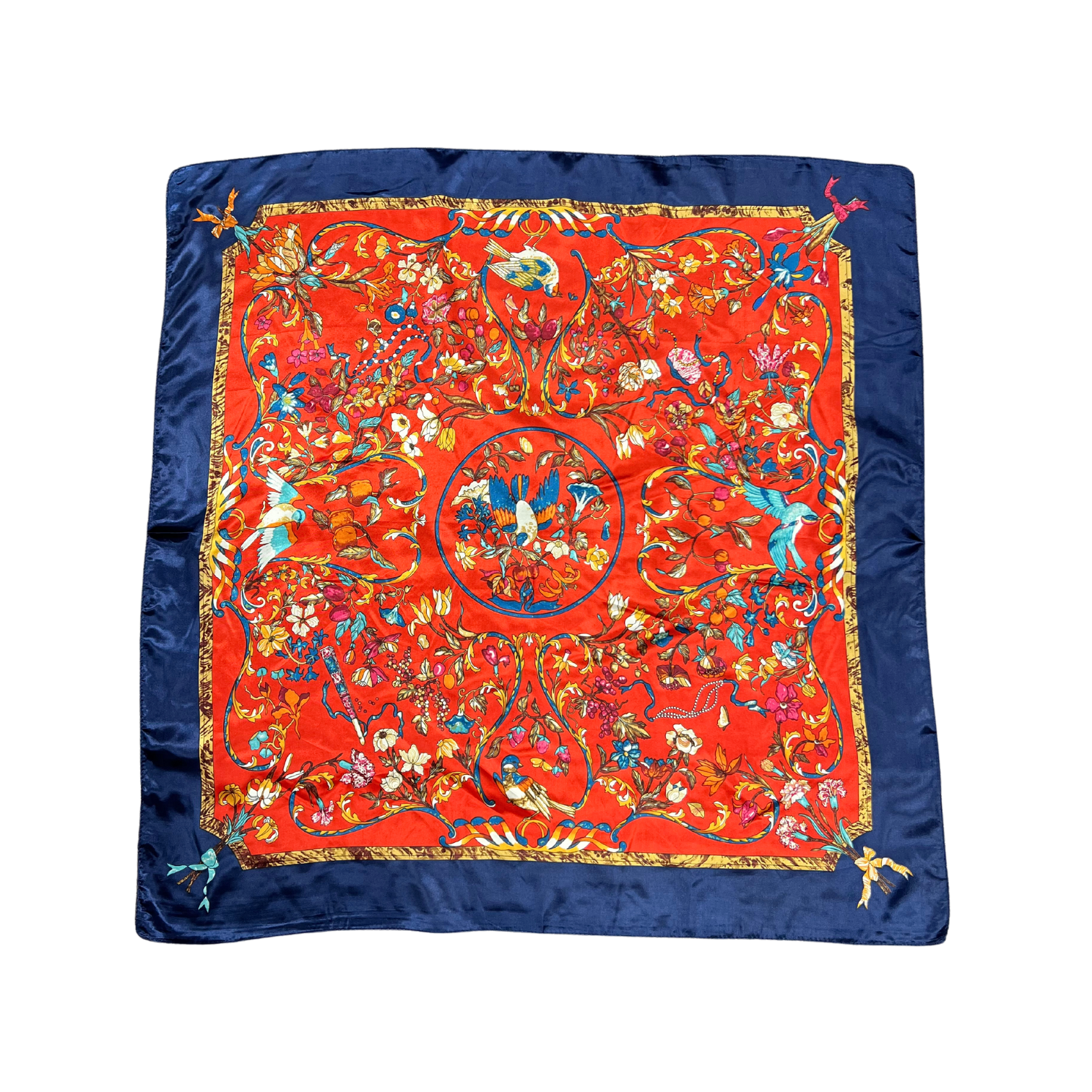 Lili Scarves (US Duty Free) - Wholesale Scarf - Women's - Bird Pattern Silk Touch Square Scarf8