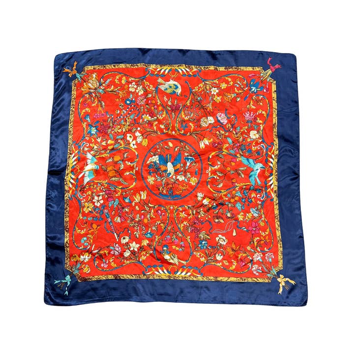 Lili Scarves (US Duty Free) - Wholesale Scarf - Women's - Bird Pattern Silk Touch Square Scarf8