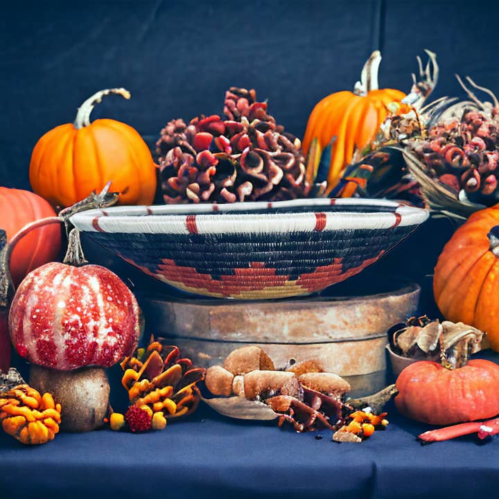 The African Home Goods - Wholesale Mand - Afrikaanse Rwandese geweven mand roodachtig6