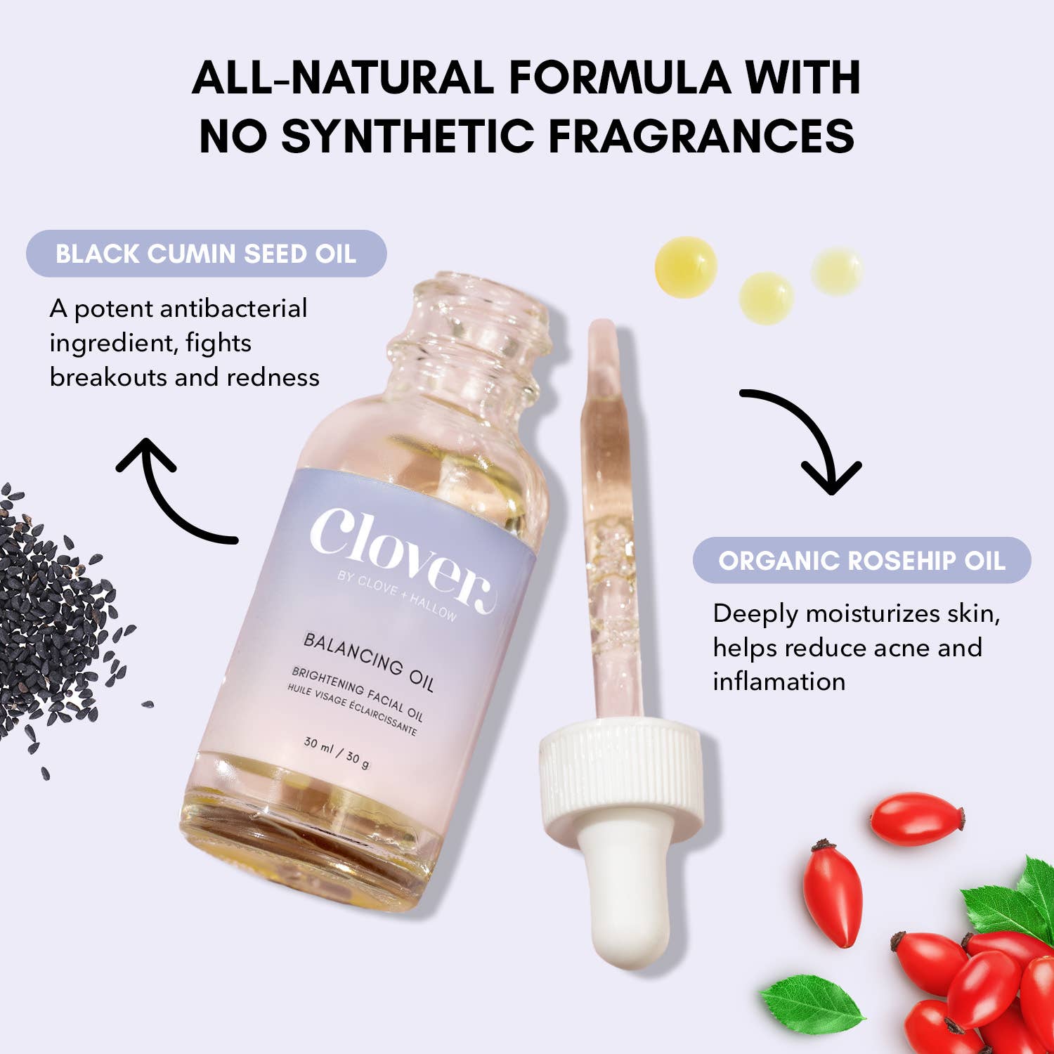 Clover By Clove + Hallow - Wholesale Facial Oil - Balancing Oil2