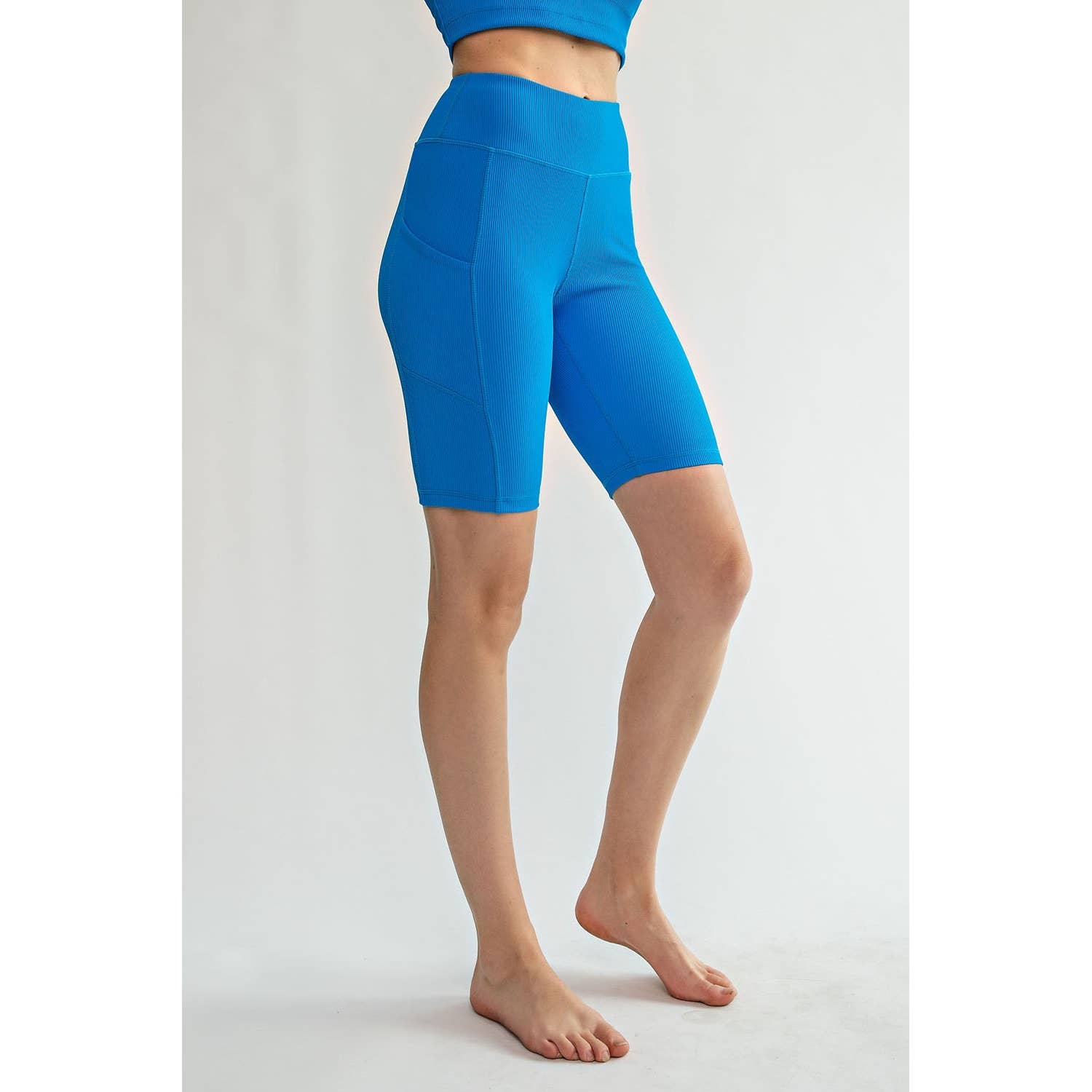 Rae Mode - Wholesale Athletic Shorts - Women's - NYLON RIB BIKER PANTS WITH SIDE POCKETS29