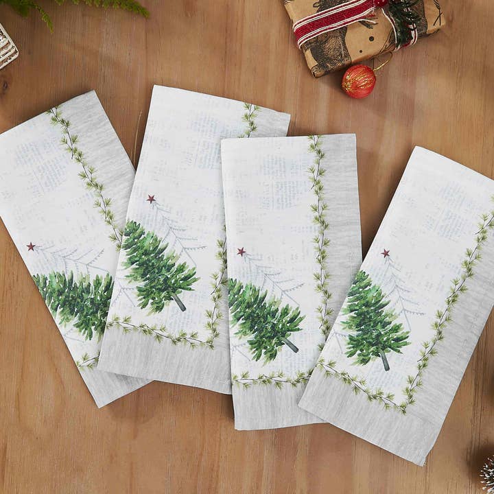 Ensemble de 4 serviettes Avanti Linens Trees pour la vente par Avanti Linens