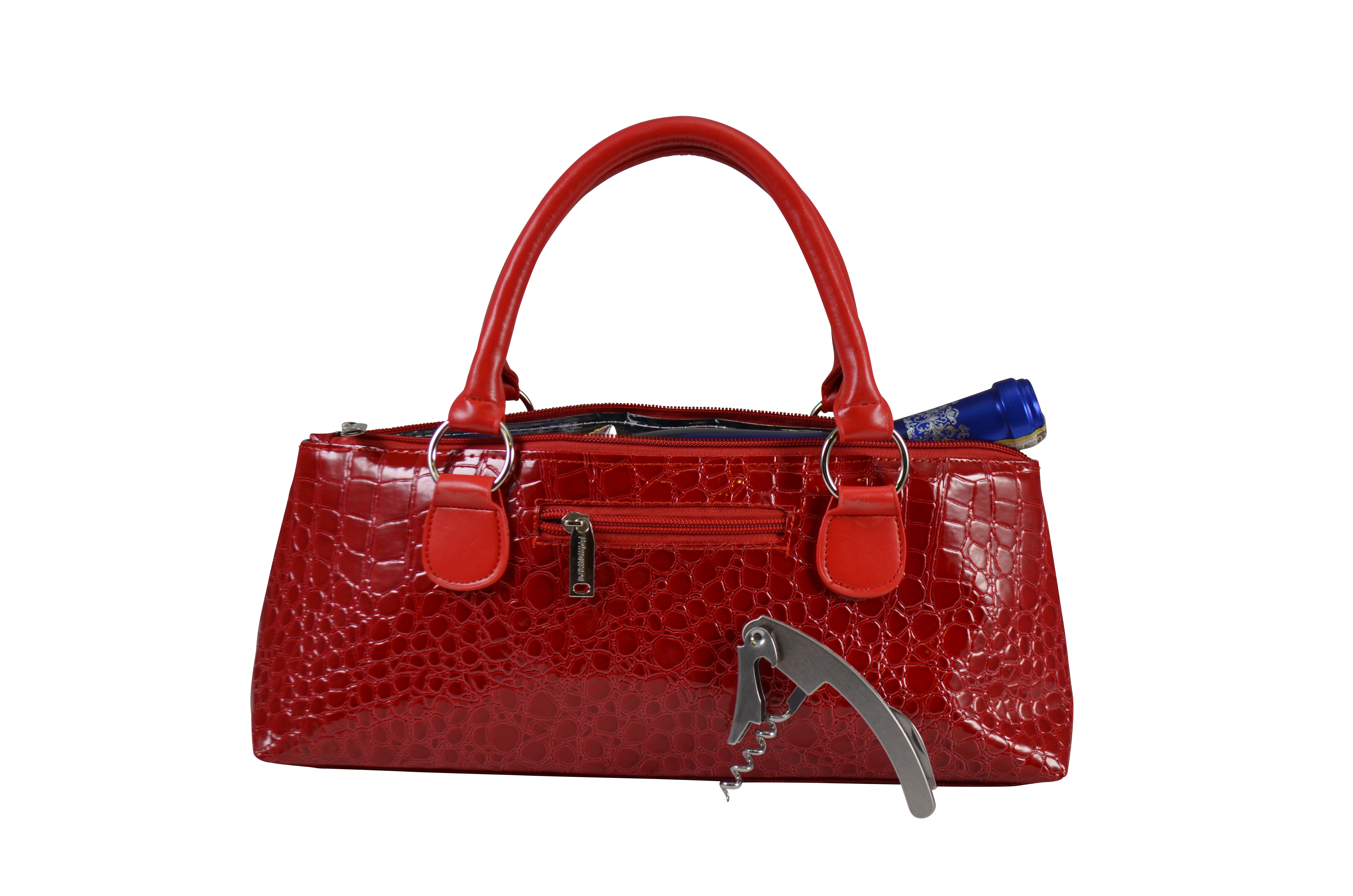 Cork Pops Inc - Wholesale Wine Tote - Wine Clutch, Classic, Textured Exterior, Insulated1