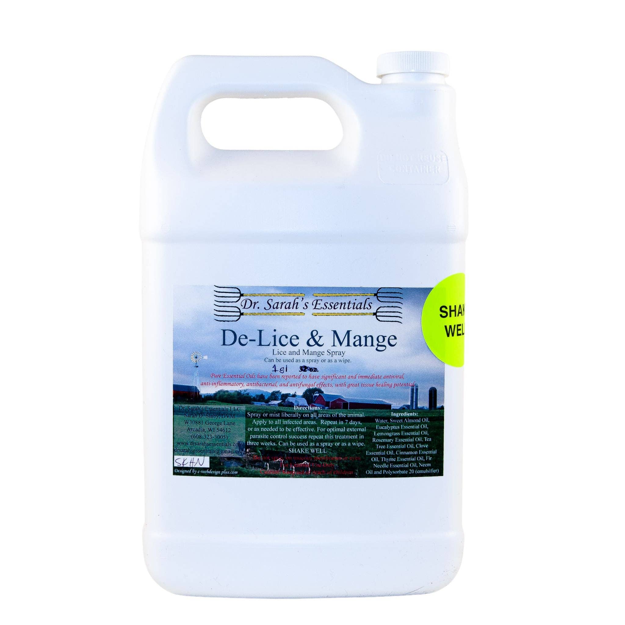 Dr. Sarah's Essentials LLC - Wholesale Insect Repellent - De-Lice & Mange Spray2