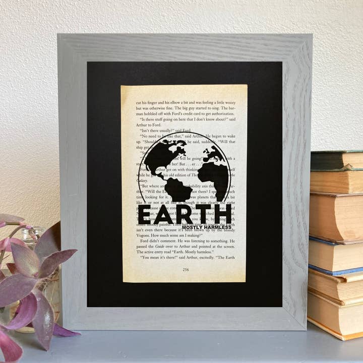 Hitchhiker's: Earth Mostly Harmless for wholesale by Book Page Art